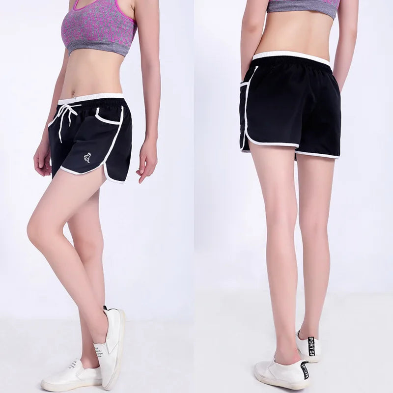 Summer Women Yoga Shorts Pure Color