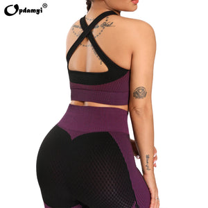 Seamless Workout Yoga Sets Female Sport Gym suit