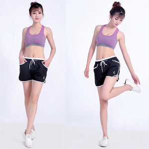 Summer Women Yoga Shorts Pure Color