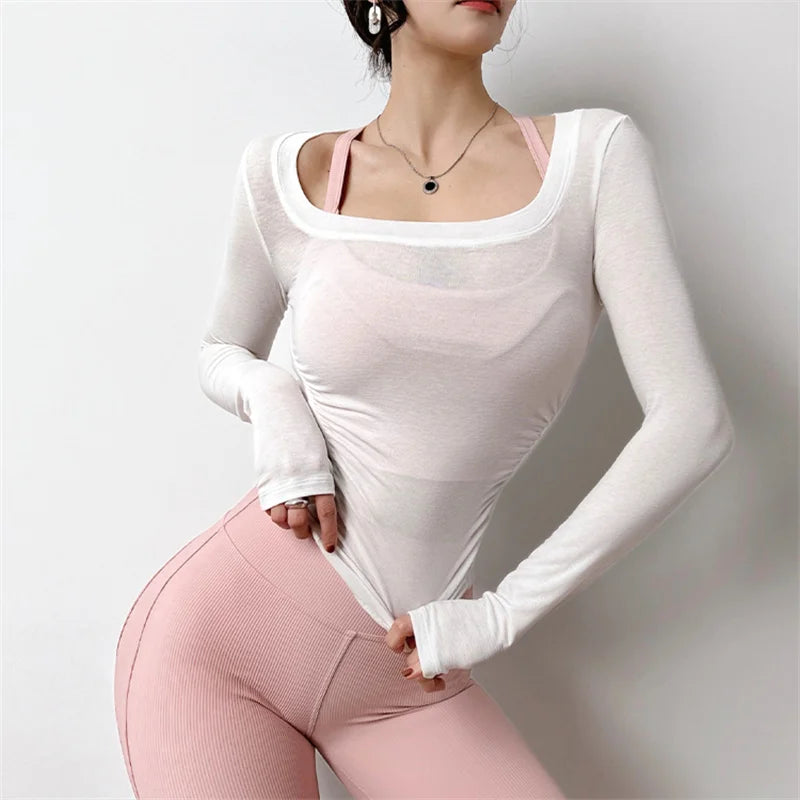 Long Sleeve Crop Top Shirts