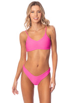 Radiant Pink Praia Classic Bralette Bikini Top