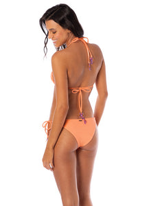 Vibrant Apricot Sunniest Low Rise Tie Side Bikini Bottom