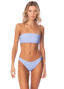 Serenity Blue Bora Strapless Bandeau Bikini Top