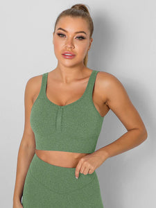 Forest Ribbed Sports Bra